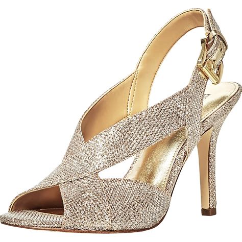 michael kors metallic slingback|Michael Kors sling back shoes.